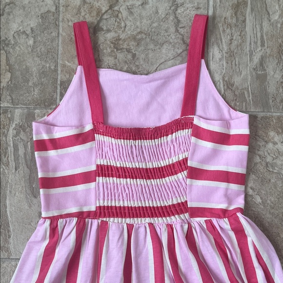 Zara Pink and White Striped Kids Dress - Picture 8 of 10